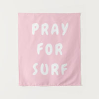 Personalised Pray for Surf Wall Art Banner Surfer