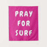 Personalised Pray for Surf Wall Art Banner Surfer