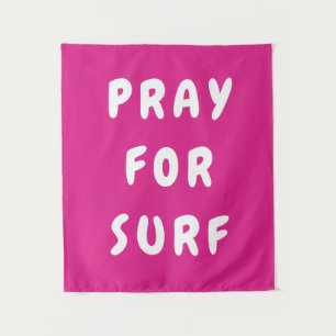 Personalised Pray for Surf Wall Art Banner Surfer Tapestry