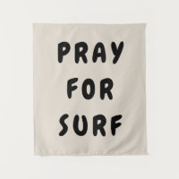 Personalised Pray for Surf Wall Art Banner Surfer