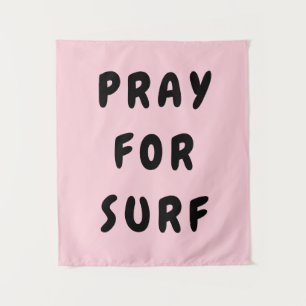 Personalised Pray for Surf Wall Art Banner Surfer Tapestry