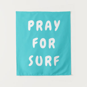 Personalised Pray for Surf Wall Art Banner Surfer Tapestry