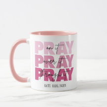 Personalised Pray Over Everything Classic Mug 11oz