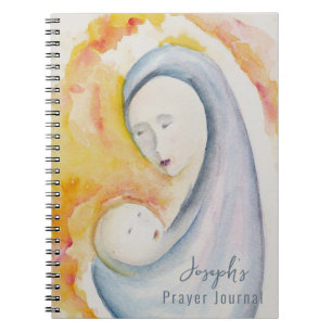 Personalised Prayer Journal Madonna and Child Art