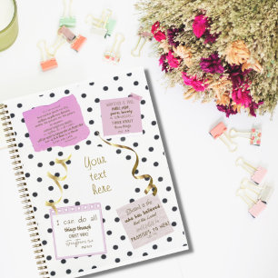 Personalised prayer journal polka dot