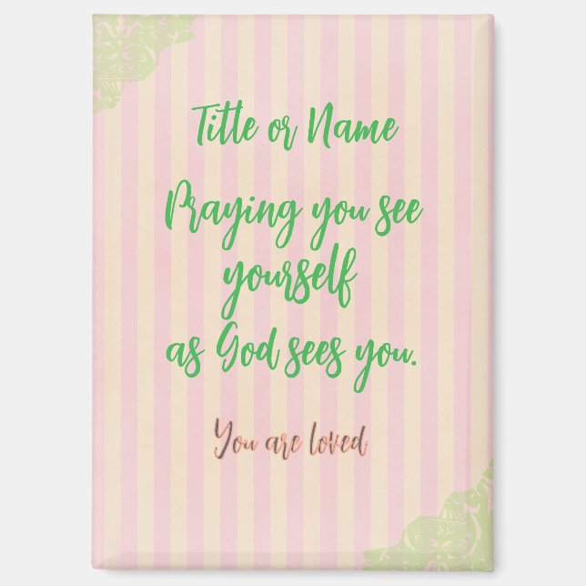 Personalised Prayer Quote  Magnet (Front)