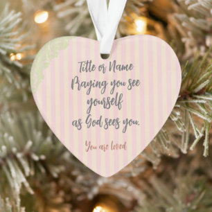 Personalised Prayer Quote  Ornament