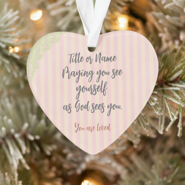 Personalised Prayer Quote  Ornament (Tree)