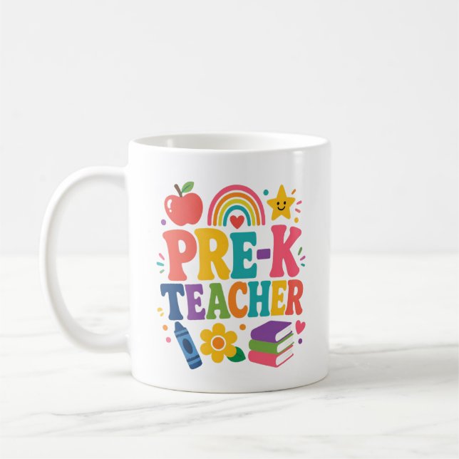 Personalised Pre-K Teacher Gift Coffee Mug (Left)