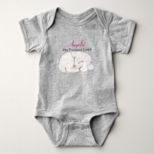Personalised Precious Lamb Baby Bodysuit