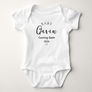 Personalised Pregnancy Reveal Announcement Baby Bodysuit