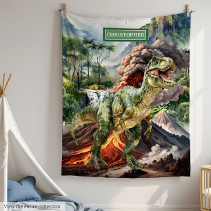 Personalised Prehistoric Dinosaur Blanket Custom 