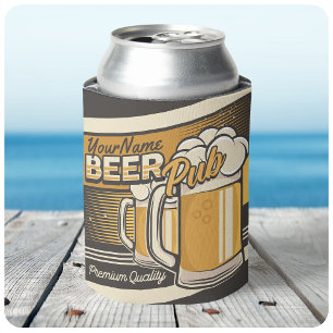 Personalised Premium Cold Beer Mug Pub Bar Can Cooler
