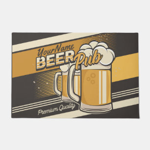 Personalised Premium Cold Beer Mug Pub Bar Doormat