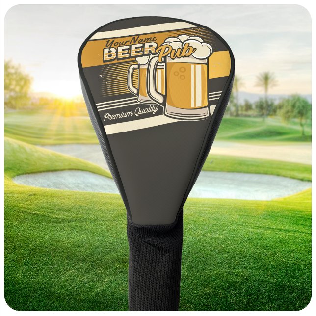 Personalised Premium Cold Beer Mug Pub Bar Golf Head Cover (Creator Uploaded)