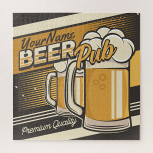 Personalised Premium Cold Beer Mug Pub Bar  Jigsaw Puzzle