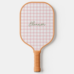 Personalised Preppy Gingham Pickleball Paddle