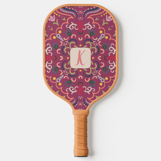 Personalised Preppy Retro Pickleball Paddle (Front)