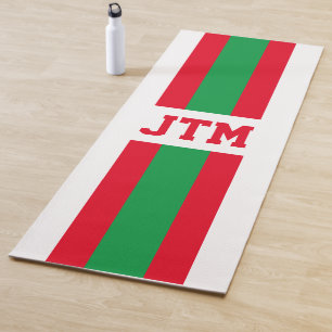 Personalised Preppy Yoga Mat Monogram Stripes