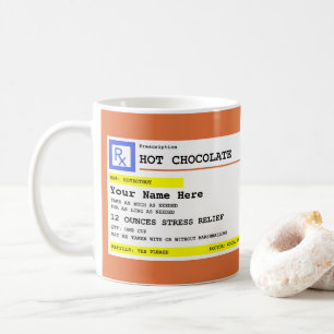 Personalised Prescription Hot Chocolate or Coffee Mug