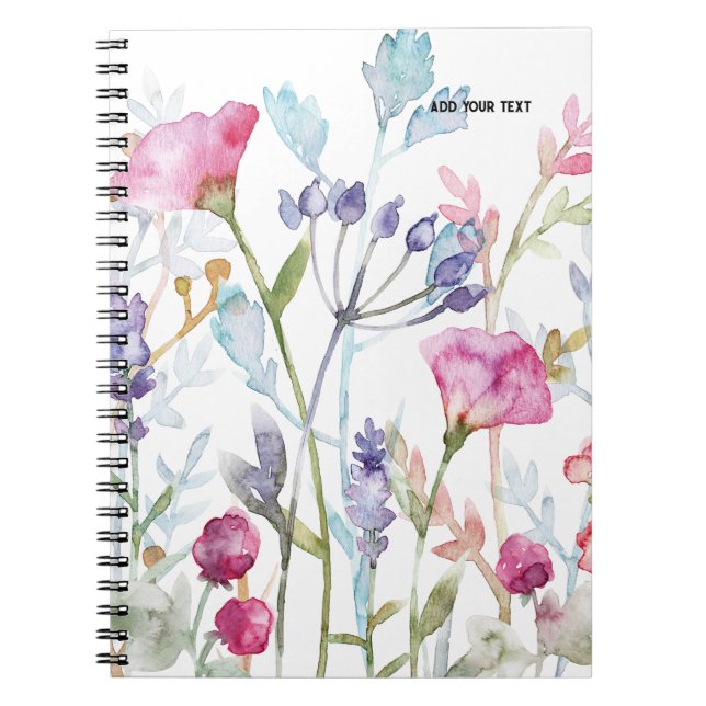 PERSONALISED Pressed Flowers| Notebook (Front)