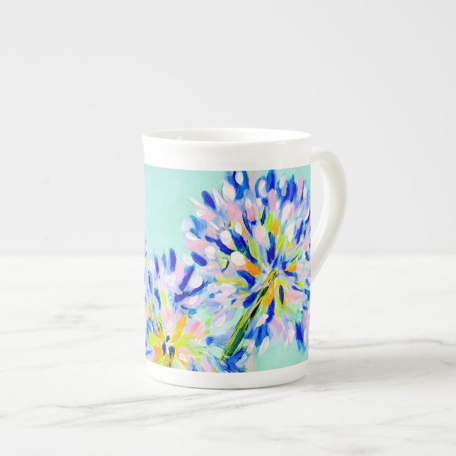 Personalised Pretty agapanthas coffee mug (Front Right)