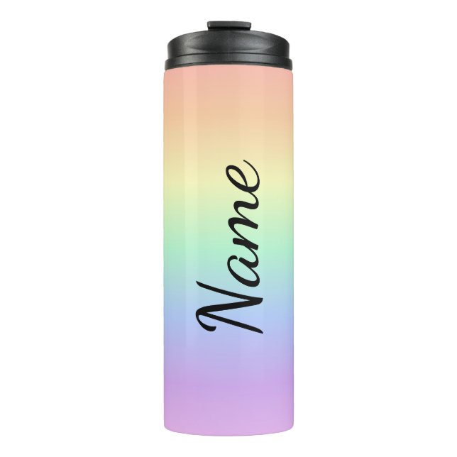 Personalised Pretty Gradient  Thermal Tumbler (Front)