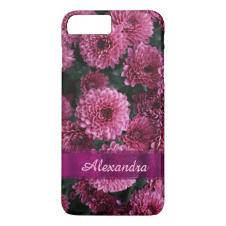 Personalised pretty pink Chrysanthemum  flower iPhone 8 Plus/7 Plus Case