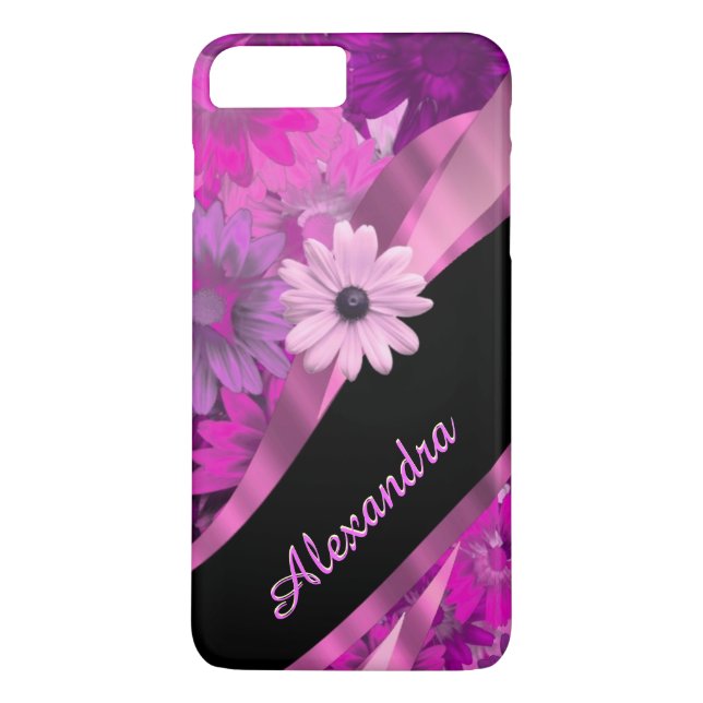 Personalised pretty pink floral pattern Case-Mate iPhone case (Back)