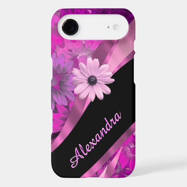 Personalised pretty pink floral pattern Case-Mate iPhone case (Back)