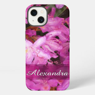 Personalised pretty pink flower photograph iPhone case