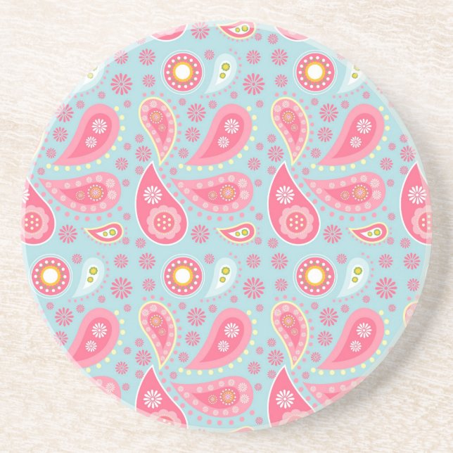Personalised pretty pink gift ideas for girls coaster (Front)