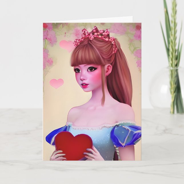 Personalised Pretty Princess Birthday Card (Front)