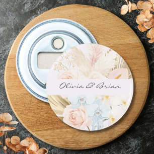 Personalised Pretty Tropical Flower Bouquet Floral Bottle Opener