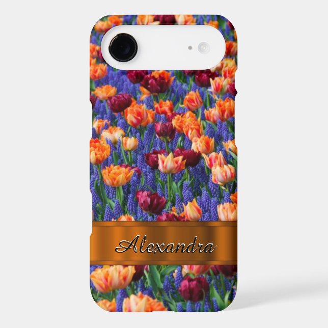Personalised pretty tulip flower field Case-Mate iPhone case (Back)