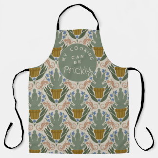 Personalised Prickly Cactus All-Over Print Apron