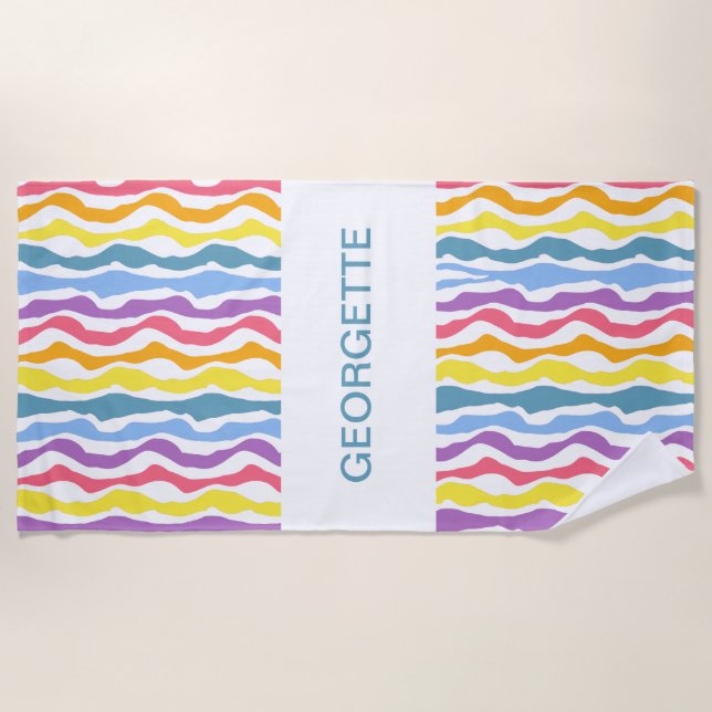 Personalised Pride Beach Towel (Front)