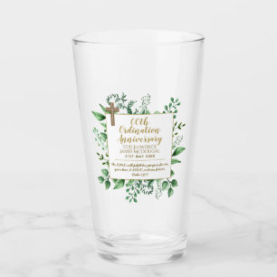 Personalised Priest Ordination Anniversary Gift Glass