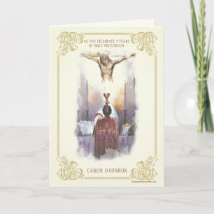 Personalised Priest Ordination Religious Jesus Card