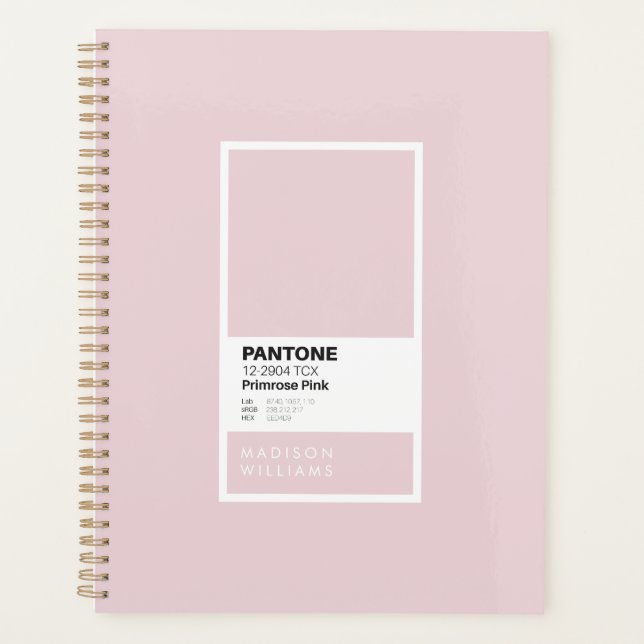Personalised Primrose Pink Notebook | Custom Name Planner (Front)