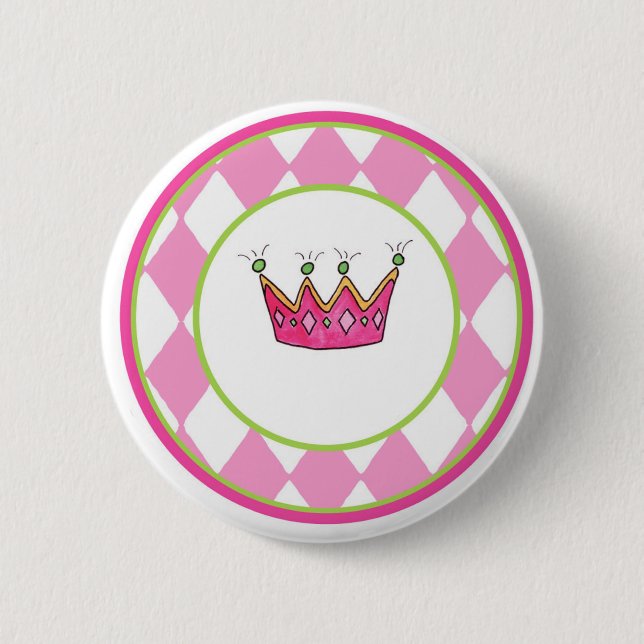 Personalised Princess 6 Cm Round Badge (Front)