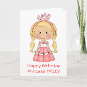 Personalised Princess Birthday card