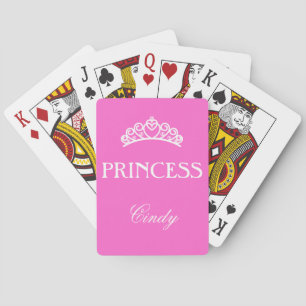 Personalised princess card in pink with name
