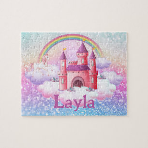 Personalised Princess Castle Child Name Puzzle 