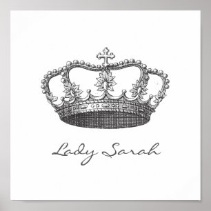 Personalised Princess Crown Poster