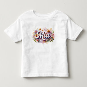Personalised Princess Floral Kids T-Shirt