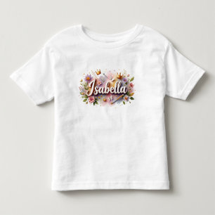 Personalised Princess Floral Kids T-Shirt
