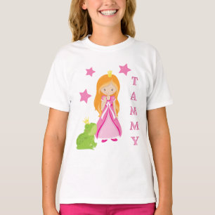 Personalised Princess Frog And Stars T-Shirt