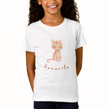 Personalised Princess Kitty Girl's T-shirt