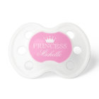 Personalised princess pacifier with name and crown